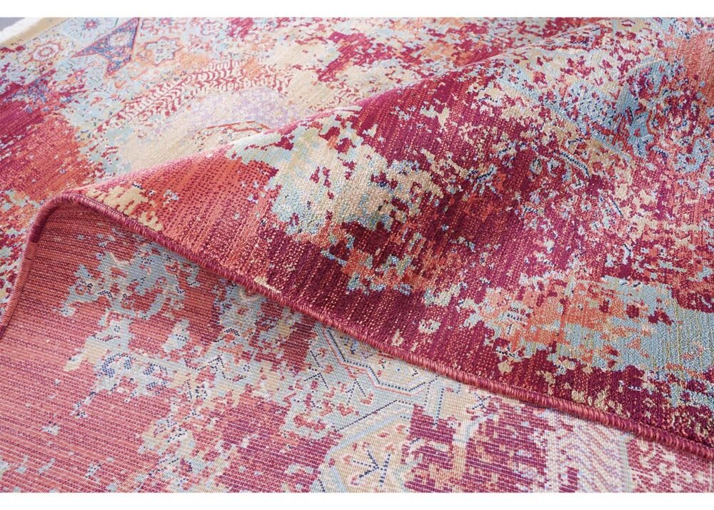 Red and Orange Area Rugs 3.9z2.6 ft Modern Memluk - Rugs 1