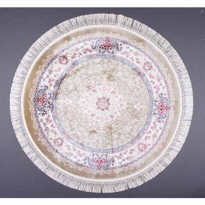 Round Kitchen Rugs Washable Silk Medallion 3.2x3.2 ft - Rugs 1