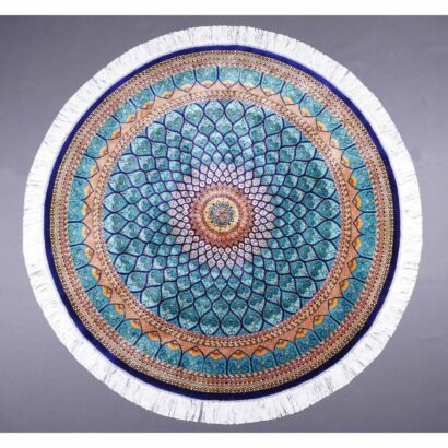 Round Rugs for Dining Room Silk Medallion 4.9x4.9 ft - Rugs 1