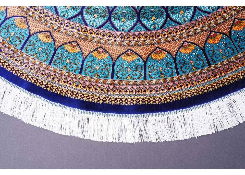 Round Rugs for Dining Room Silk Medallion 4.9x4.9 ft - Rugs 1