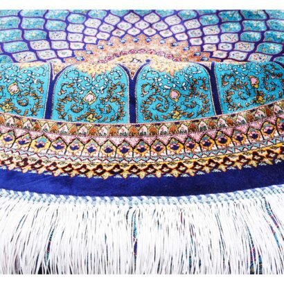 Round Rugs for Dining Room Silk Medallion 4.9x4.9 ft - Rugs 1