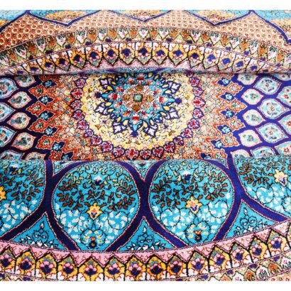 Round Rugs for Dining Room Silk Medallion 4.9x4.9 ft - Rugs 1