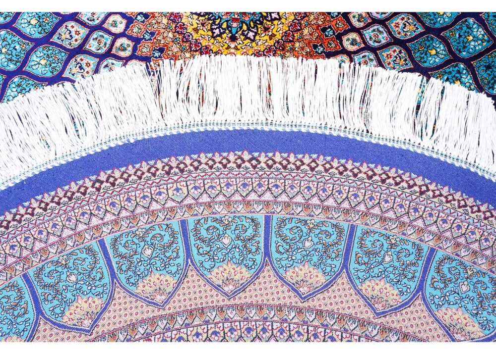 Round Rugs for Dining Room Silk Medallion 4.9x4.9 ft - Rugs 1
