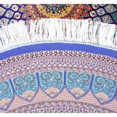 Round Rugs for Dining Room Silk Medallion 4.9x4.9 ft - Rugs 1