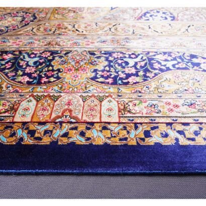Rug for Under Dining Table Silk Medallion 4.9x7.3 ft - Rugs 1
