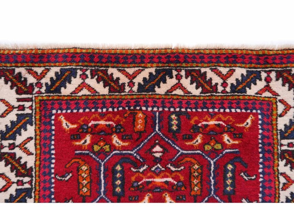 Sami Old Malatya Red-Beige 5x3 Traditional Rug Animal Print