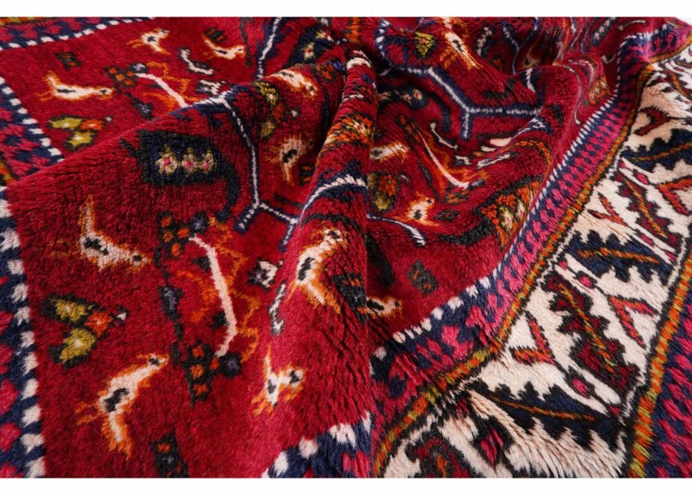 Sami Old Malatya Red-Beige 5x3 Traditional Rug Animal Print