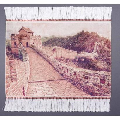 Silk Oriental Rug Beige-Brown Oriental Portrait 1.6x2.2 ft - Rugs 1