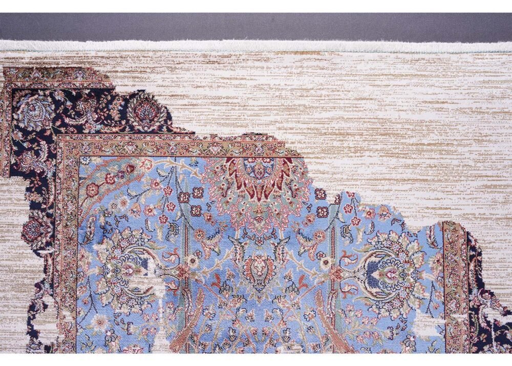 Small Blue Area Rugs Modern Oriental 3.9x2.6 ft - Rugs 1