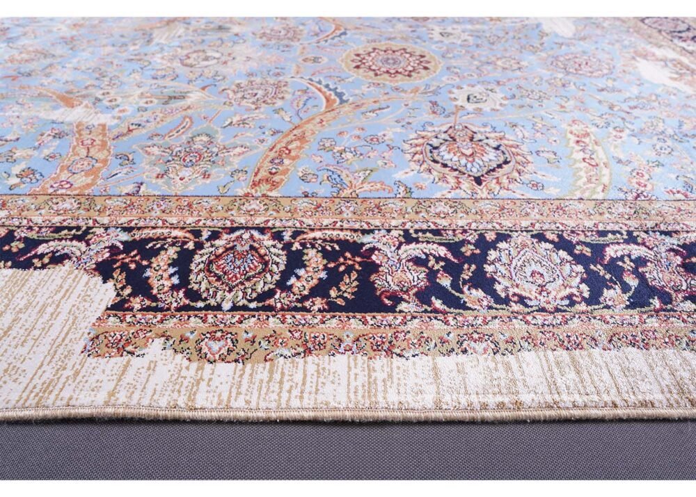 Small Blue Area Rugs Modern Oriental 3.9x2.6 ft - Rugs 1