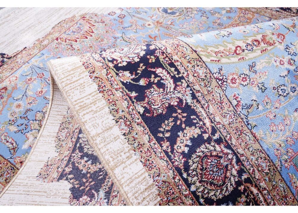 Small Blue Area Rugs Modern Oriental 3.9x2.6 ft - Rugs 1