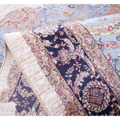 Small Blue Area Rugs Modern Oriental 3.9x2.6 ft - Rugs 1