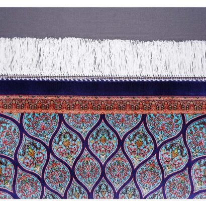 Small Blue Rug for Bedroom Silk-Bamboo 1.9x2.9 ft Medallion - Rugs 1