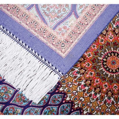 Small Blue Rug for Bedroom Silk-Bamboo 1.9x2.9 ft Medallion - Rugs 1