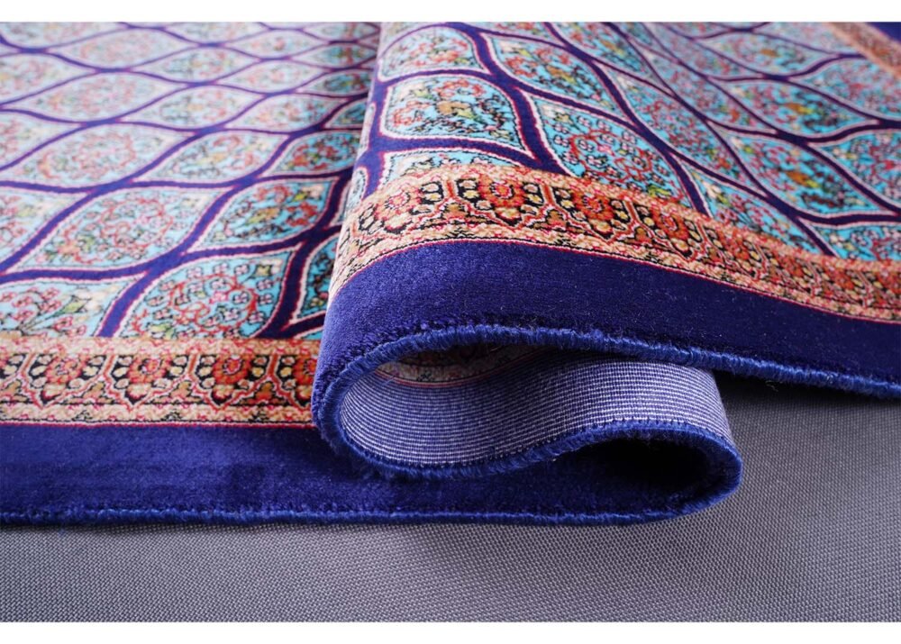 Small Blue Rug for Bedroom Silk-Bamboo 1.9x2.9 ft Medallion - Rugs 1