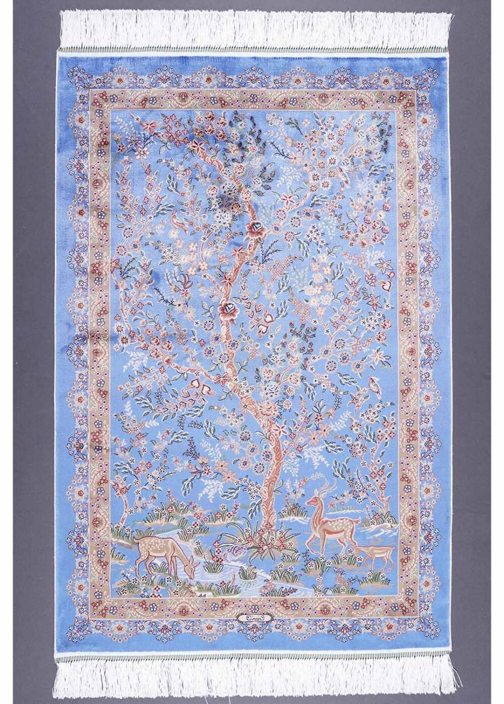 Small Patio Rug 2.6x3.9 ft Bamboo-Silk Medallion - Rugs 1
