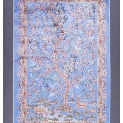 Small Patio Rug 2.6x3.9 ft Bamboo-Silk Medallion - Rugs 1