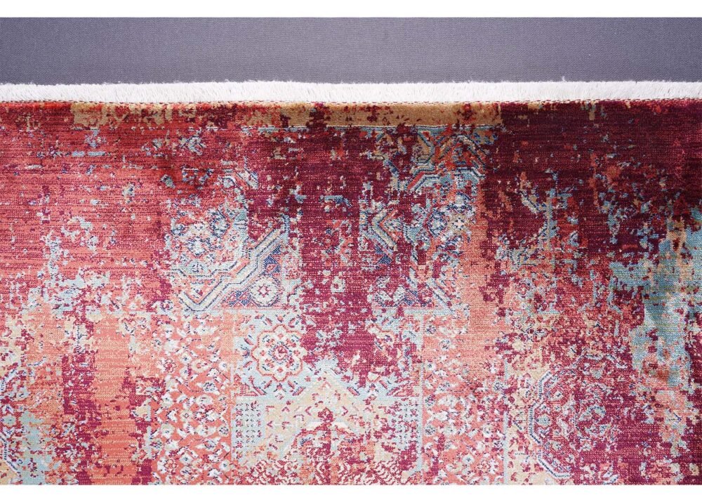 Small Red Throw Rugs 1.9x3.9 ft Modern Memluk - Rugs 1