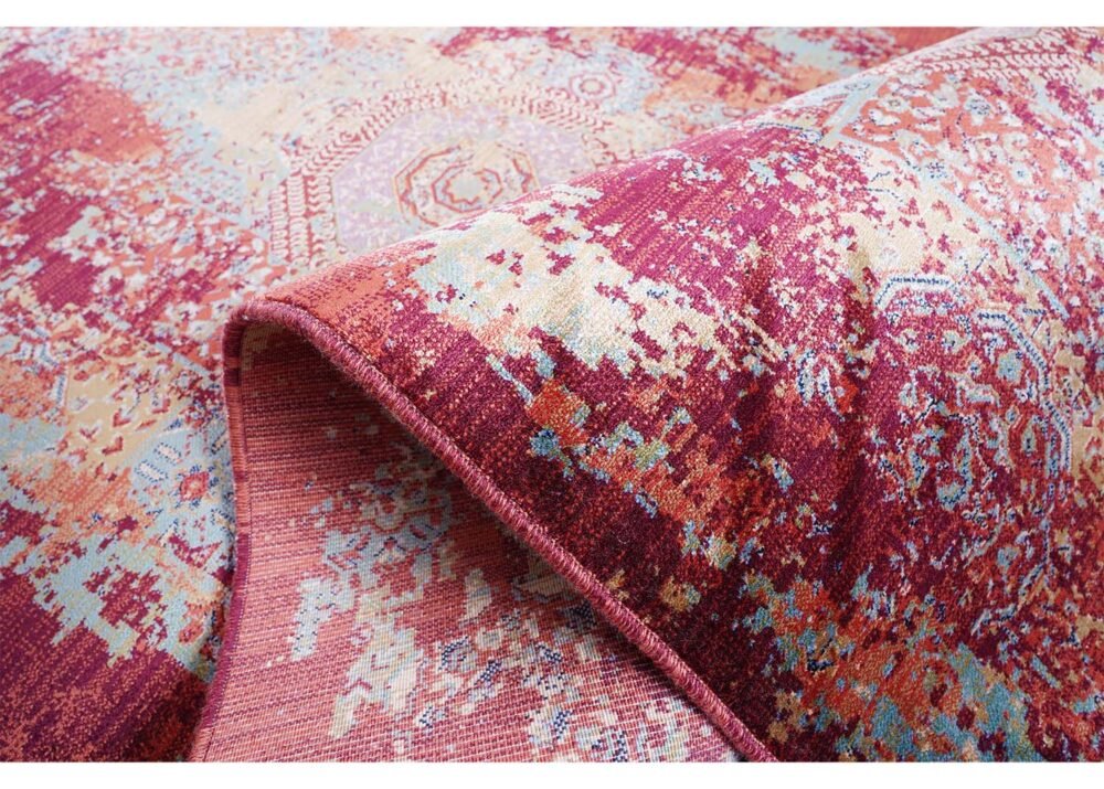 Small Red Throw Rugs 1.9x3.9 ft Modern Memluk - Rugs 1