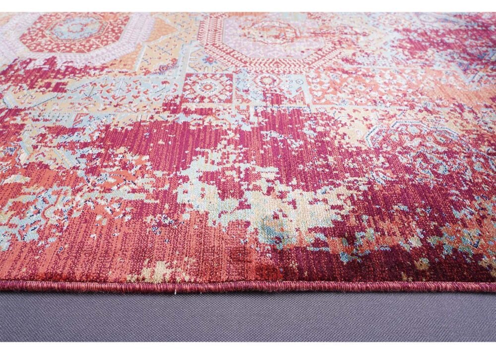 Small Red Throw Rugs 1.9x3.9 ft Modern Memluk - Rugs 1