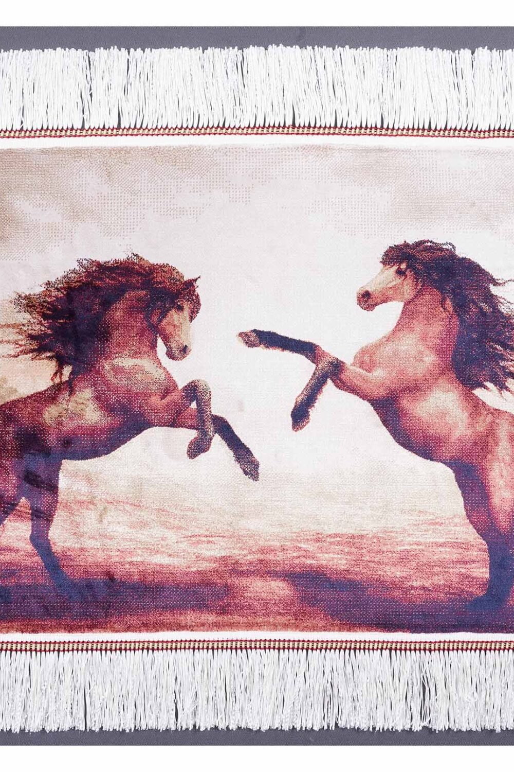 Small Rug Beige Brown 1.6x2.2 ft Portrait Design Bamboo-Silk - Rugs 1