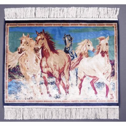 Small Rug for Bedroom Washable Silk Portrait 1.6x2.2 ft - Rugs 1