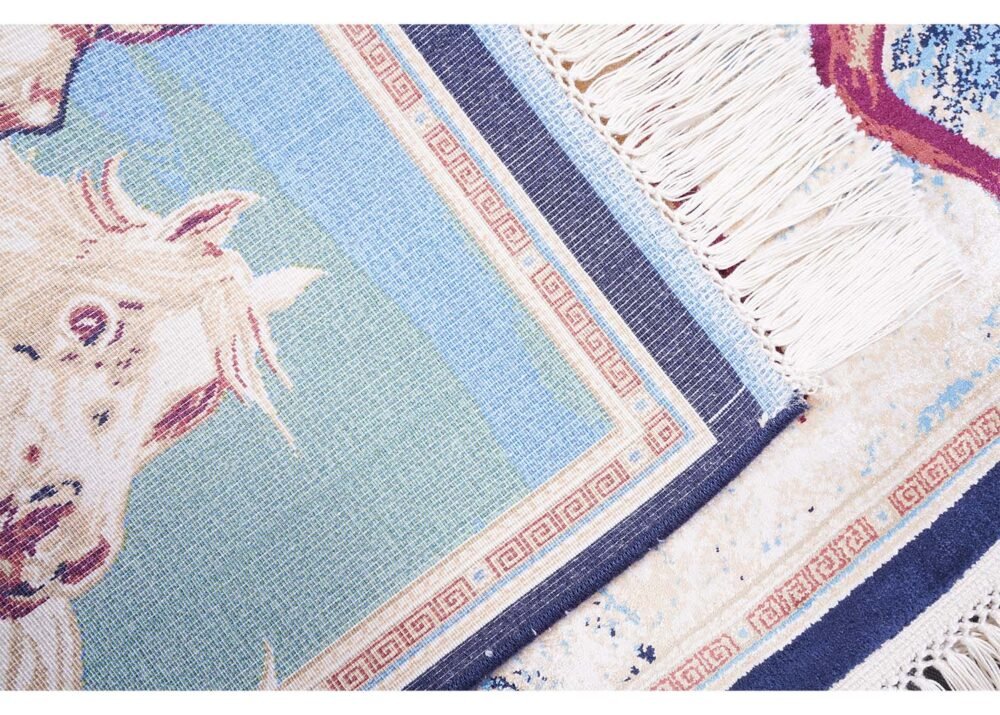 Small Rug for Bedroom Washable Silk Portrait 1.6x2.2 ft - Rugs 1