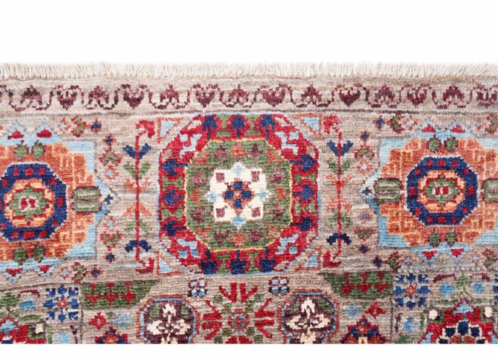 Small Rugs for Bedroom Traditional Memluk Bronze-Blue 3x1.9 ft
