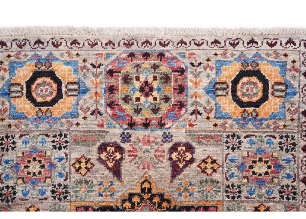 Small Rugs for Living Room Traditional Grey Memluk 2.9x1.9 ft