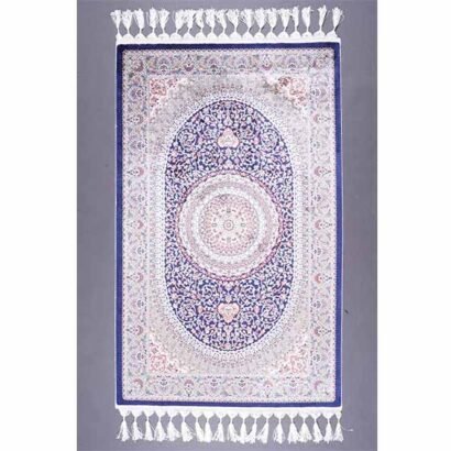Small Rugs for Room Blue Silk Medallion 2.6x4.1 ft - Rugs 1