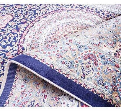 Small Rugs for Room Blue Silk Medallion 2.6x4.1 ft - Rugs 1
