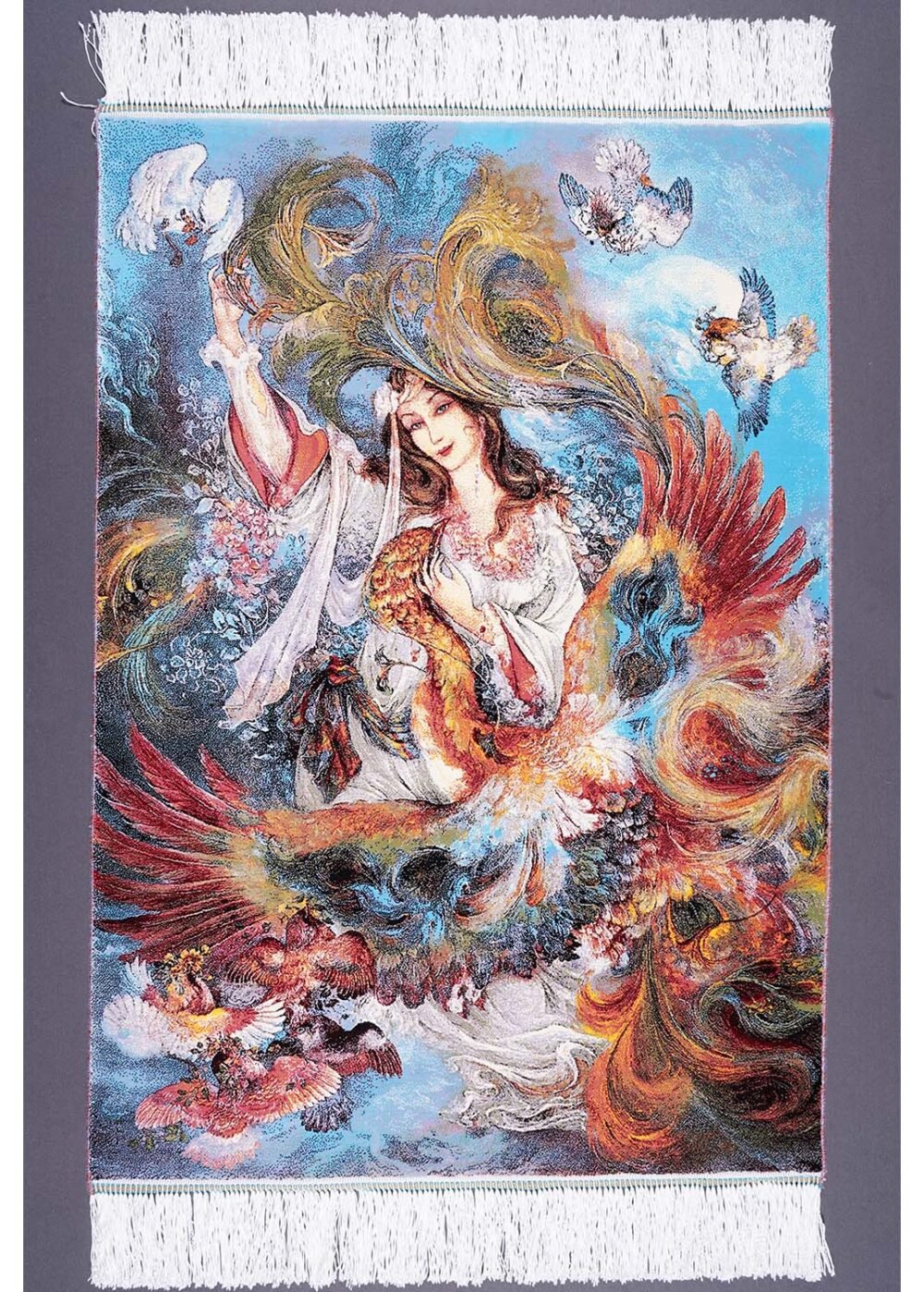 Small Turkish Rug Portrait Design 2.2x3.2 ft Washable Silk - Rugs 1