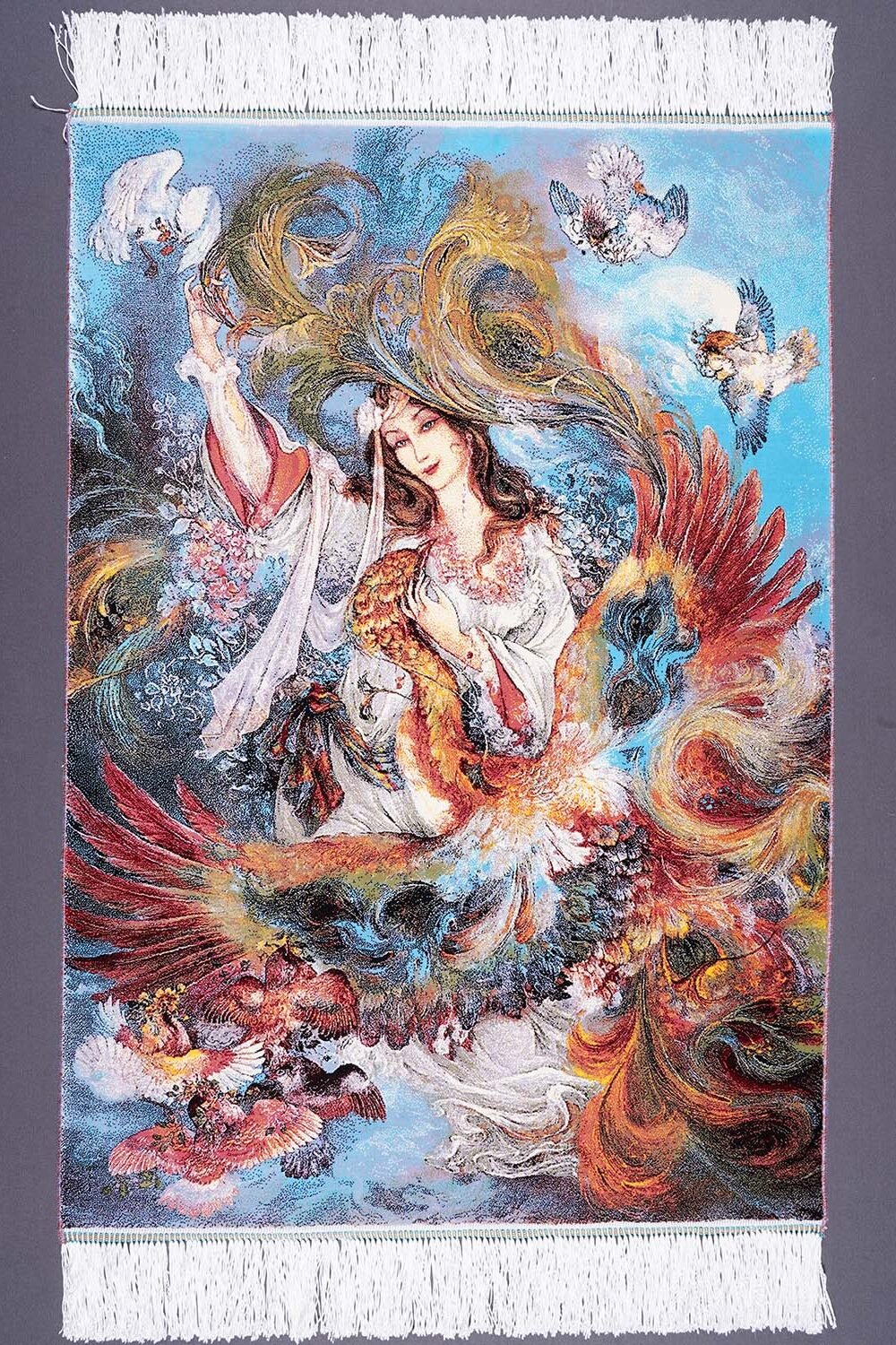 Small Turkish Rug Portrait Design 2.2x3.2 ft Washable Silk - Rugs 1