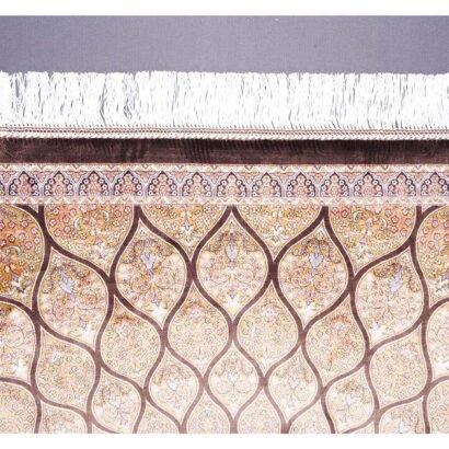 Small Washable Kitchen Rug Brown Silk Medallion 2.6x3.9 ft - Rugs 1