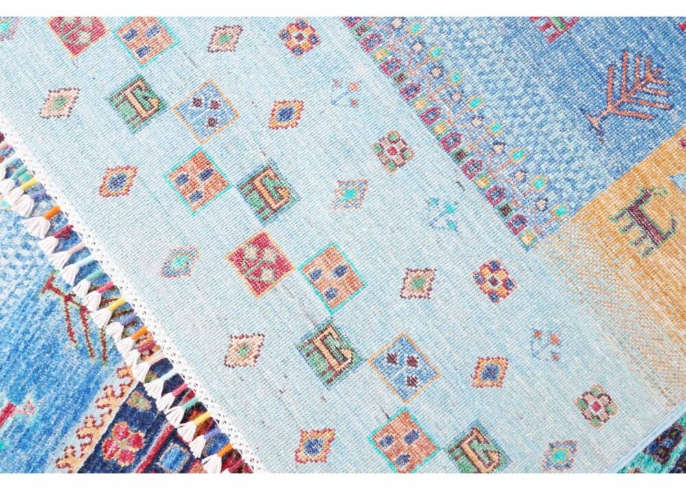 Traditional Colorful Kitchen Rugs Striped Pattern 9.8x6.5 ft Horcan