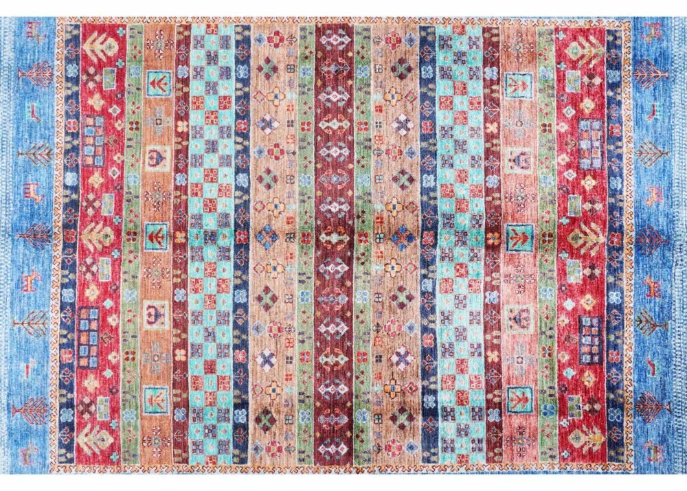 Traditional Colorful Kitchen Rugs Striped Pattern 9.8x6.5 ft Horcan