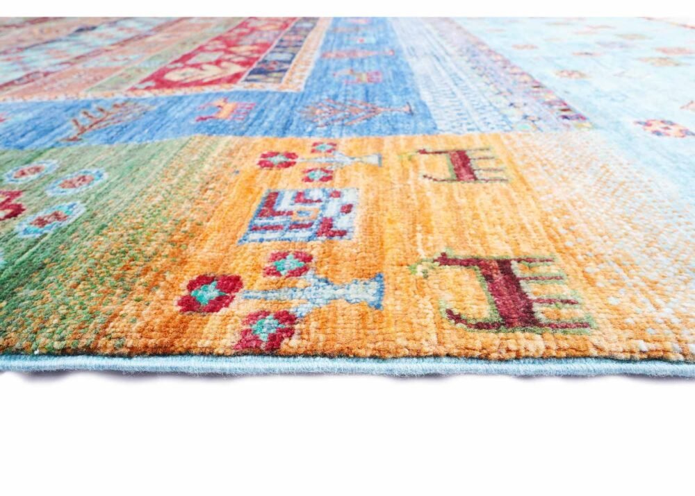 Traditional Colorful Kitchen Rugs Striped Pattern 9.8x6.5 ft Horcan