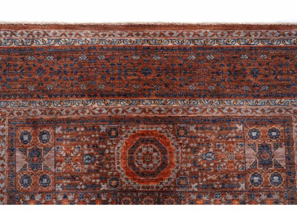 Traditional Geometric Brown Area Rugs 6.5x4.8 ft Hand-knotted Memluk