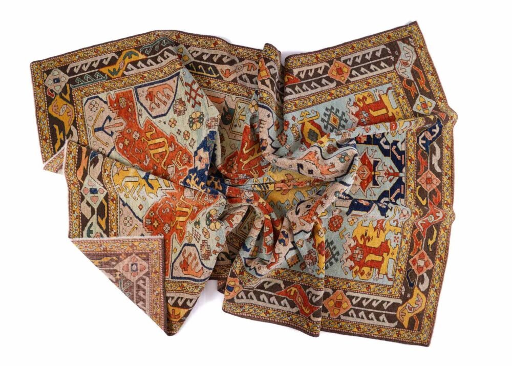 Traditional Kazak Hand-knotted Multicolour Rug 5.5x8.6 ft Wool