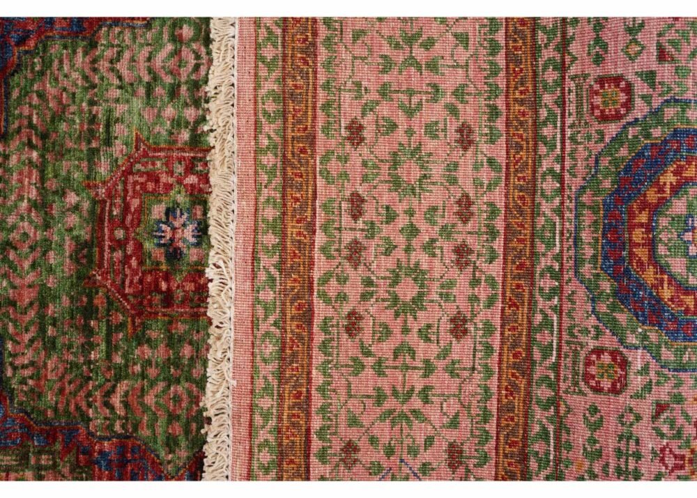 Traditional Memluk Copper Color Rug 5.8x4.2 Hand-Knotted
