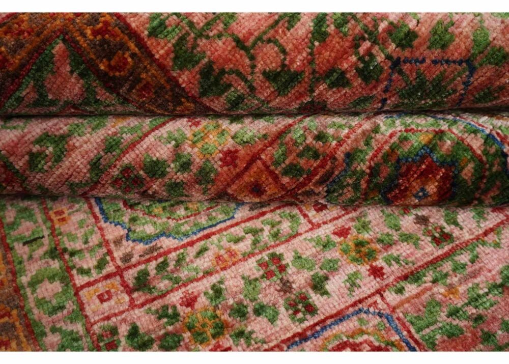 Traditional Memluk Copper Color Rug 5.8x4.2 Hand-Knotted