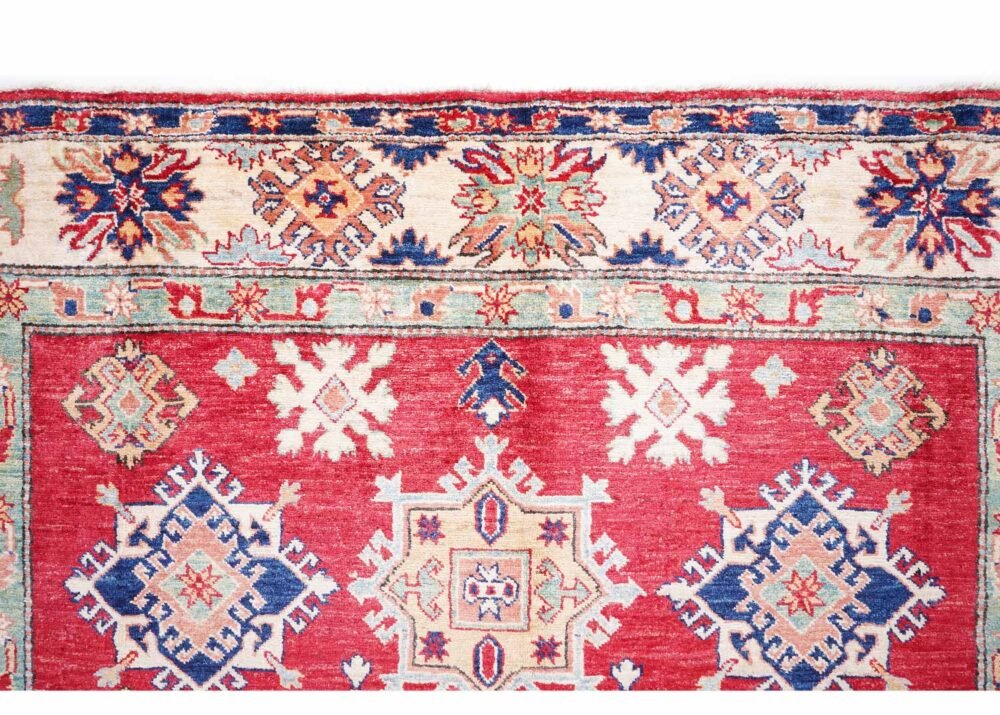 Traditional Red Area Rug Hand-Knotted Sherwan 8.9x6 ft Wool/Cotton