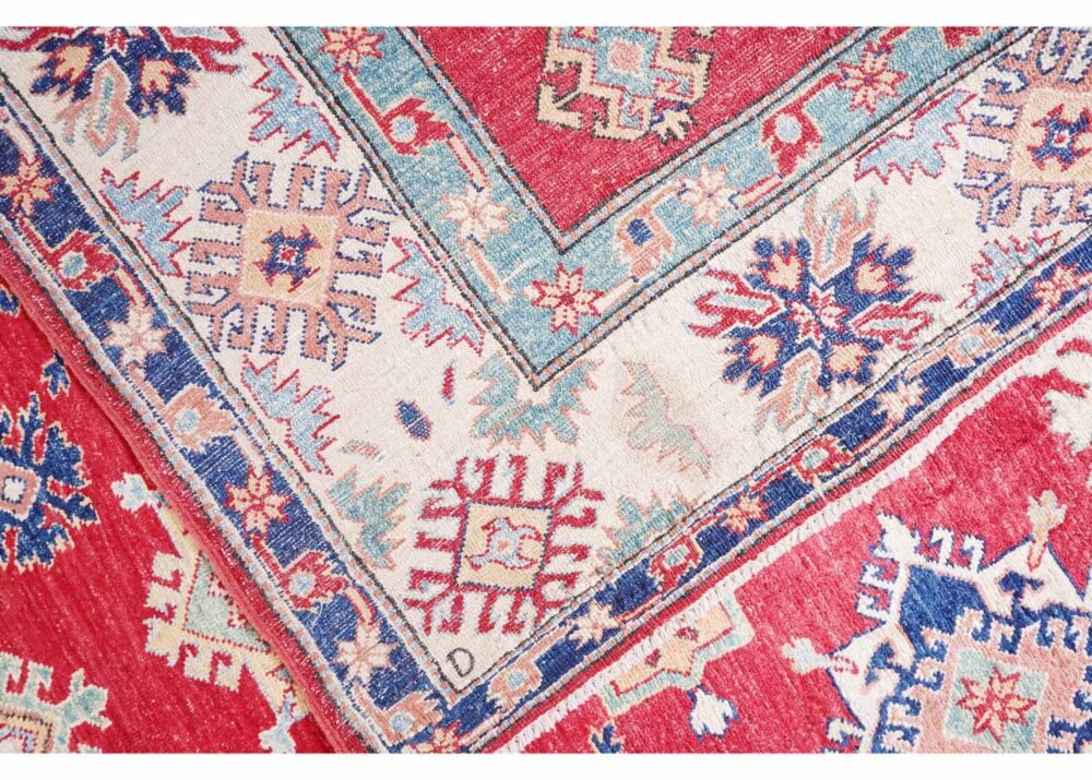 Traditional Red Area Rug Hand-Knotted Sherwan 8.9x6 ft Wool/Cotton