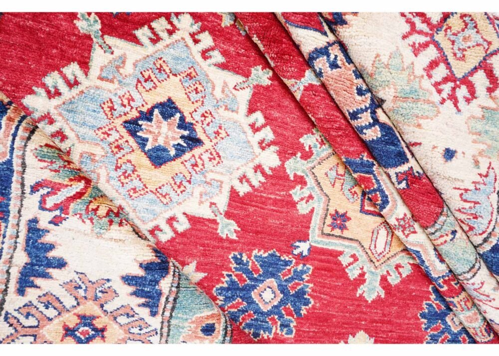 Traditional Red Area Rug Hand-Knotted Sherwan 8.9x6 ft Wool/Cotton