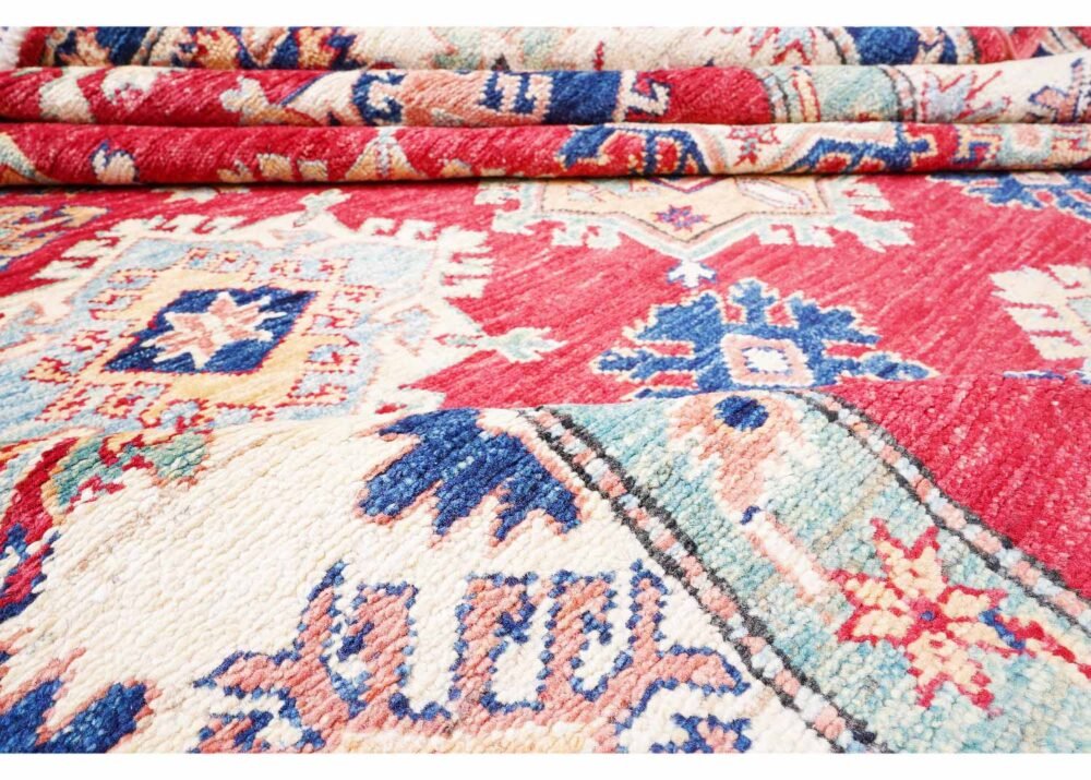 Traditional Red Area Rug Hand-Knotted Sherwan 8.9x6 ft Wool/Cotton