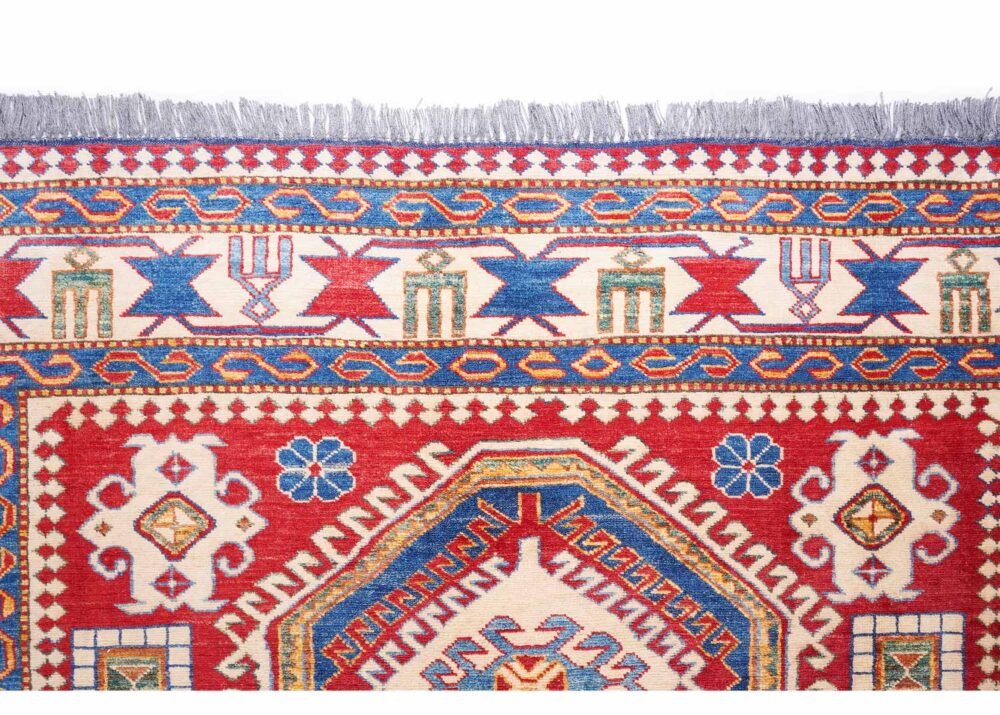 Traditional Sherwan Hand-Knotted with Wool 9x6 Rug Red-Beige