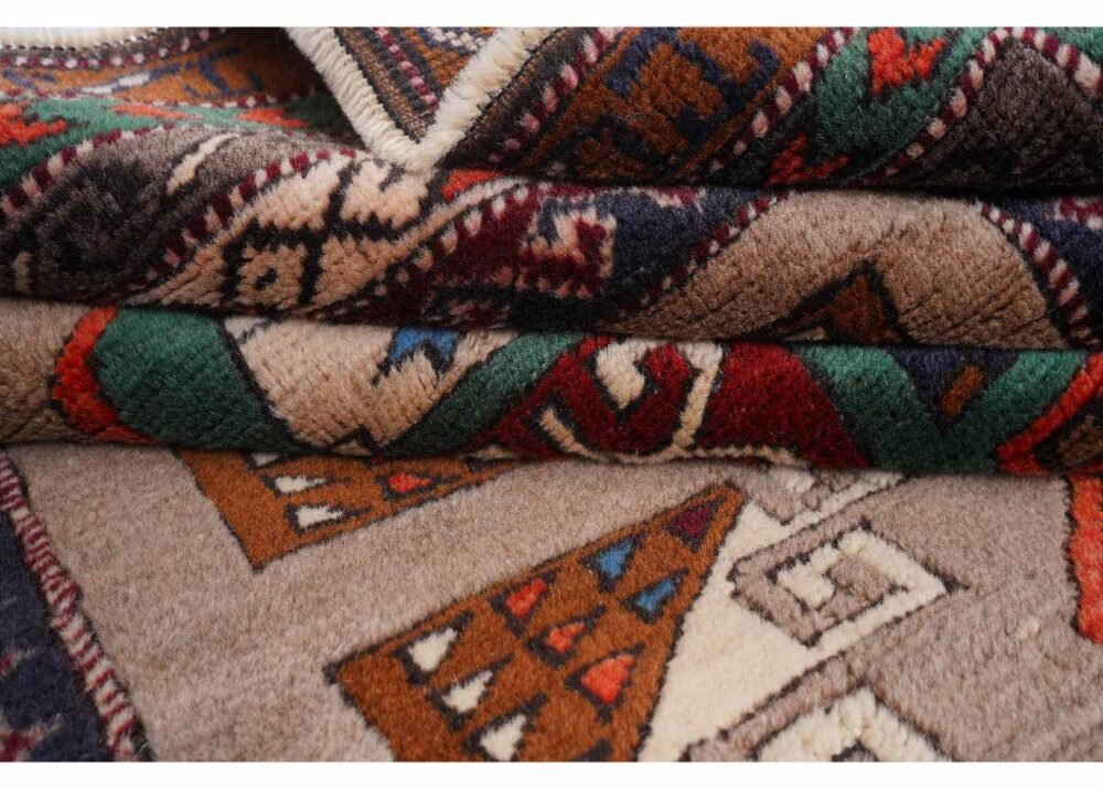 Traditional Vintage Mini Kars Kars Brown Outdoor Rug 4.4x3.8 ft