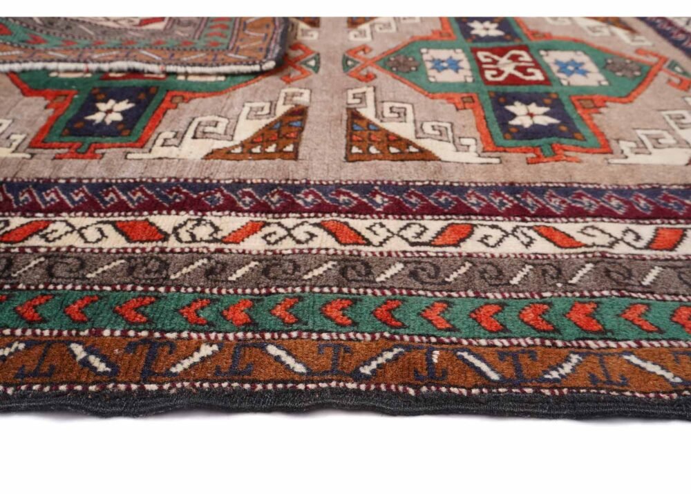 Traditional Vintage Mini Kars Kars Brown Outdoor Rug 4.4x3.8 ft