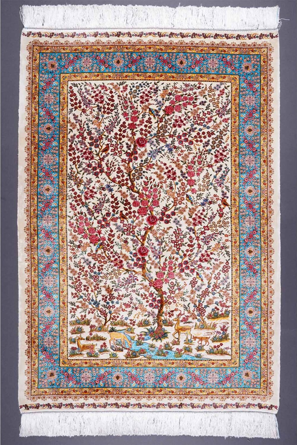Turkish Floor Rugs for Sale Silk Medallion 4.9x3.2 ft - Rugs 1
