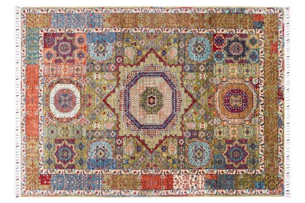 Geometric Afghan Wool Rug